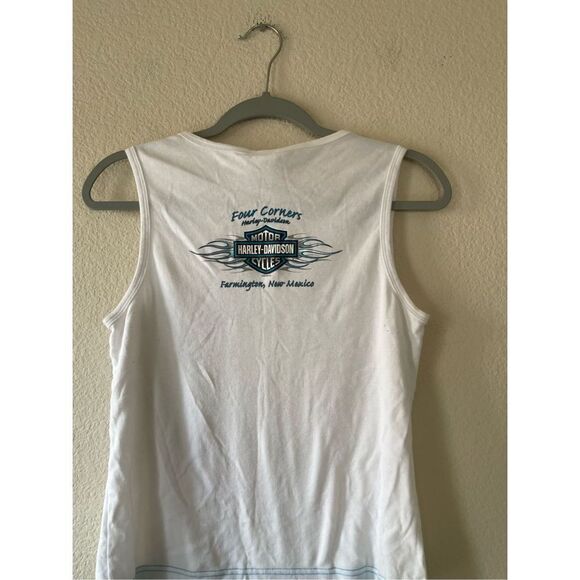 Harley‎ Davidson Y2k white graphic tank size large - Picture 3 of 9